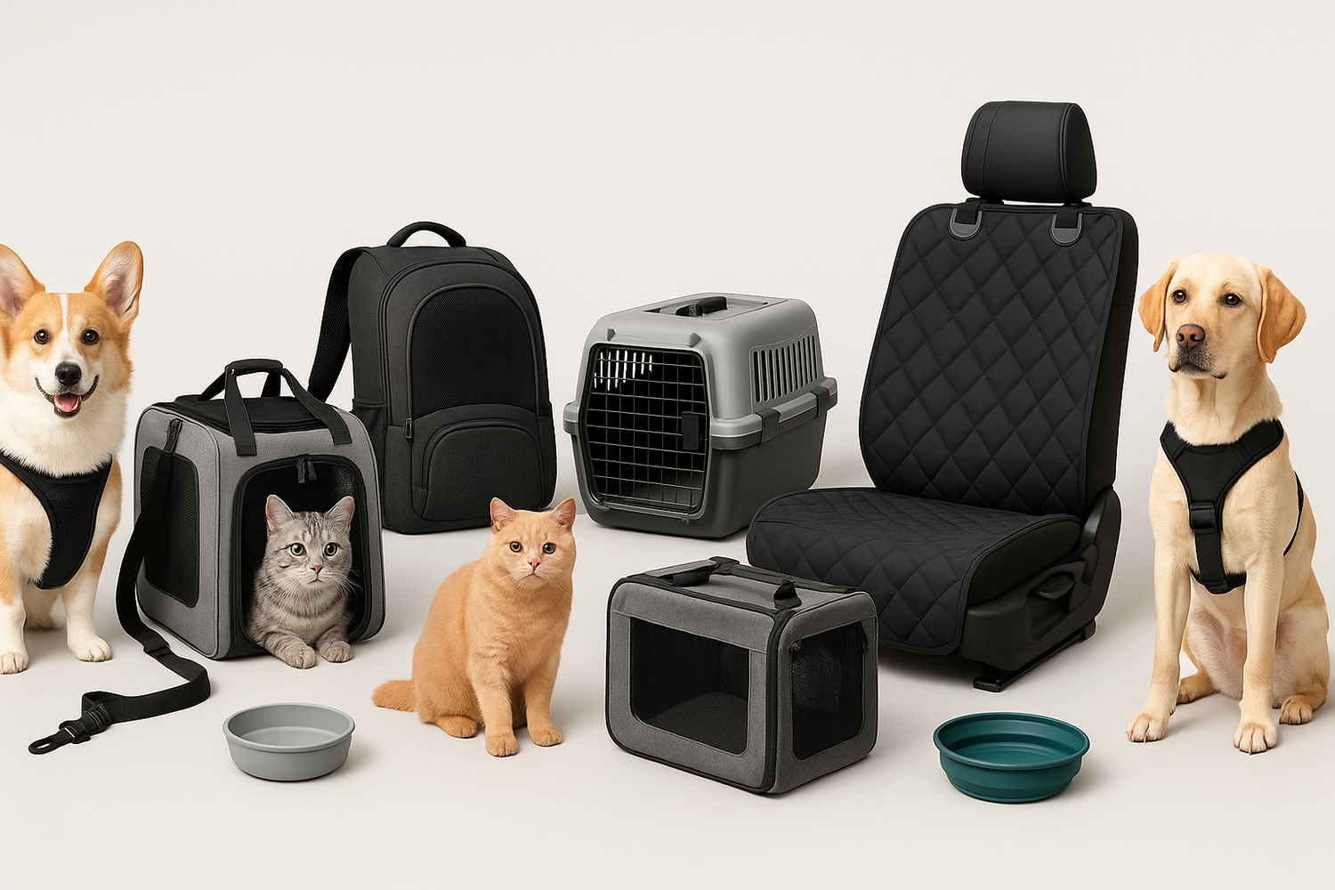 Accessoires voyage et transport pour chiens et chats (sacs, ceintures, housses)