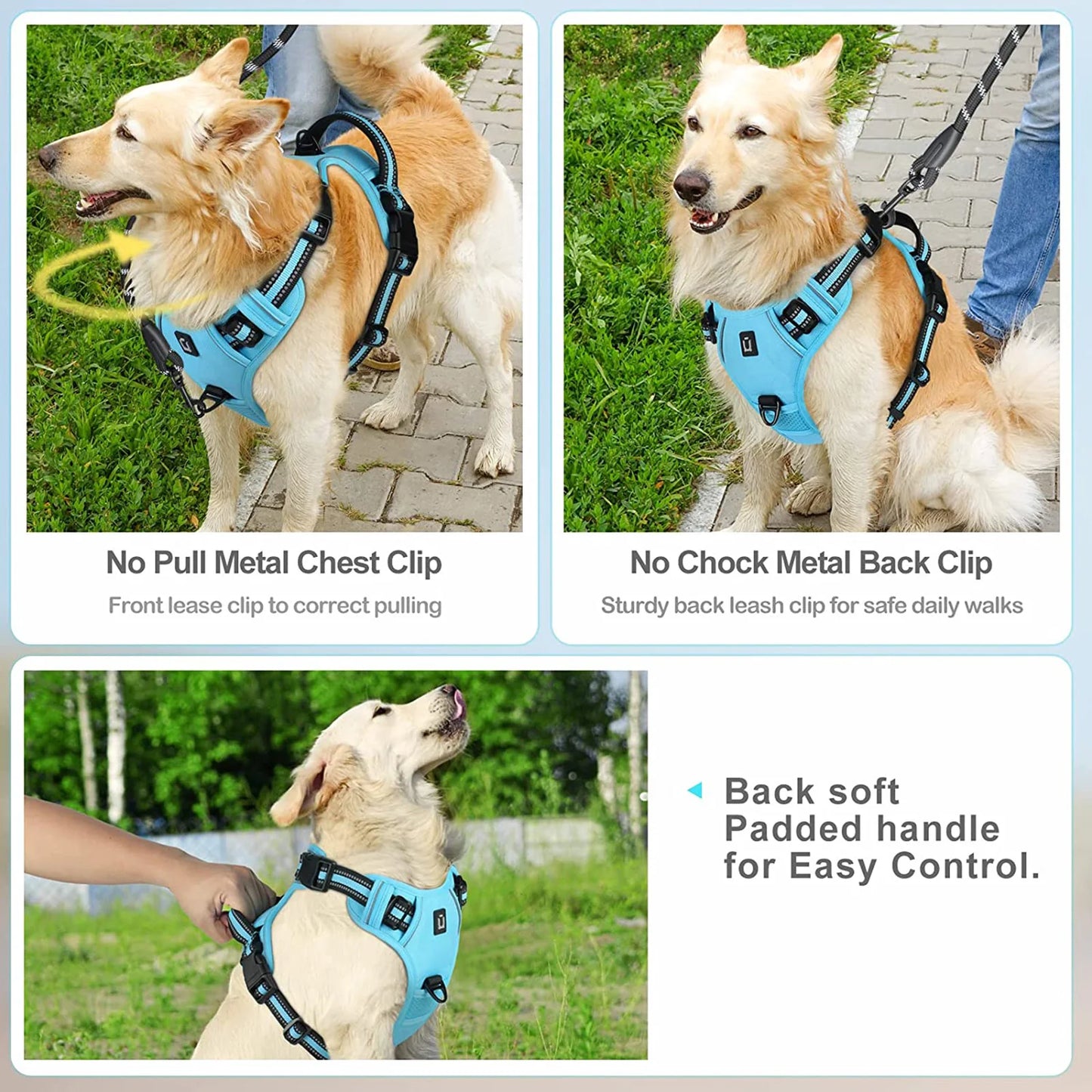 Harnais anti-traction pour chien Confort & contrôle ajustable